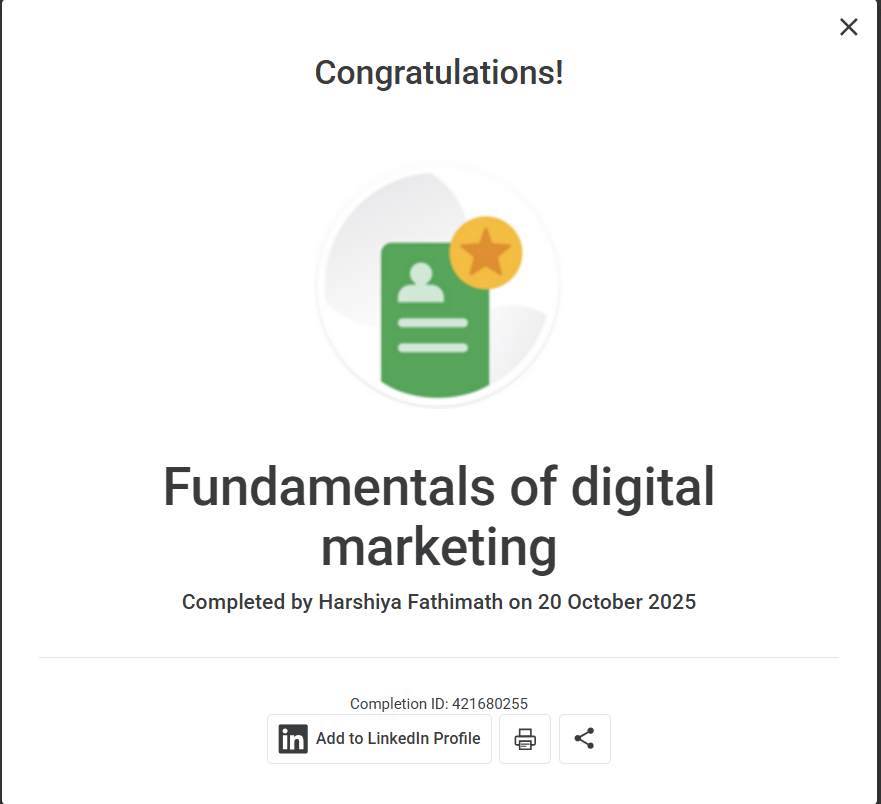 Fundamentals of Digital Marketing Certificate